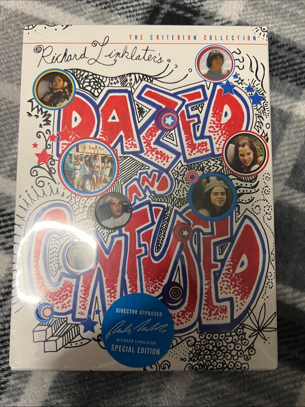Dazed and Confused Criterion Collection Blu-ray - Red & Blue Artwork